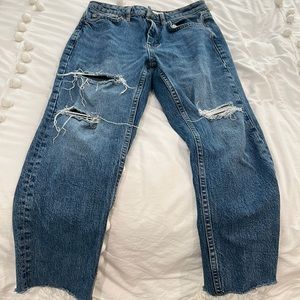 Top Shop Women’s Medium Wash Straight Jeans